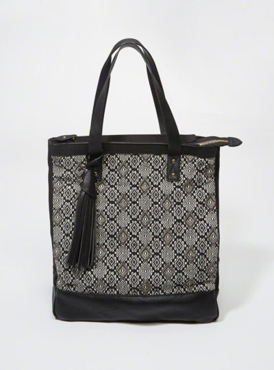 Woven Panel Beach Tote